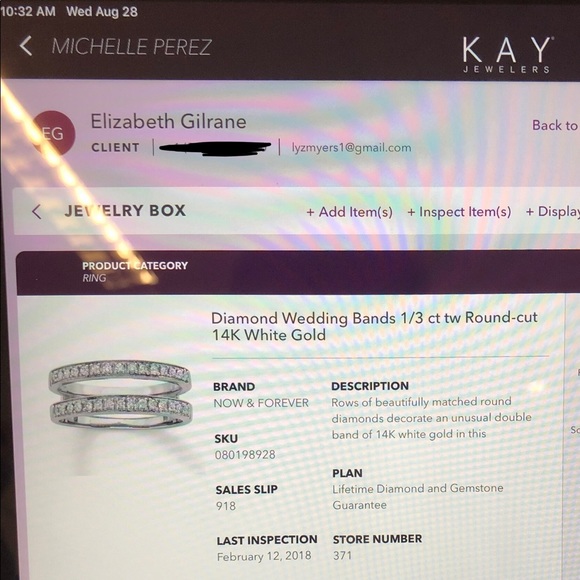 White gold diamond wedding set - Picture 2 of 4